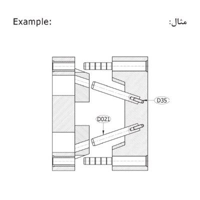 تصویر پین کج ستاک مدل D021